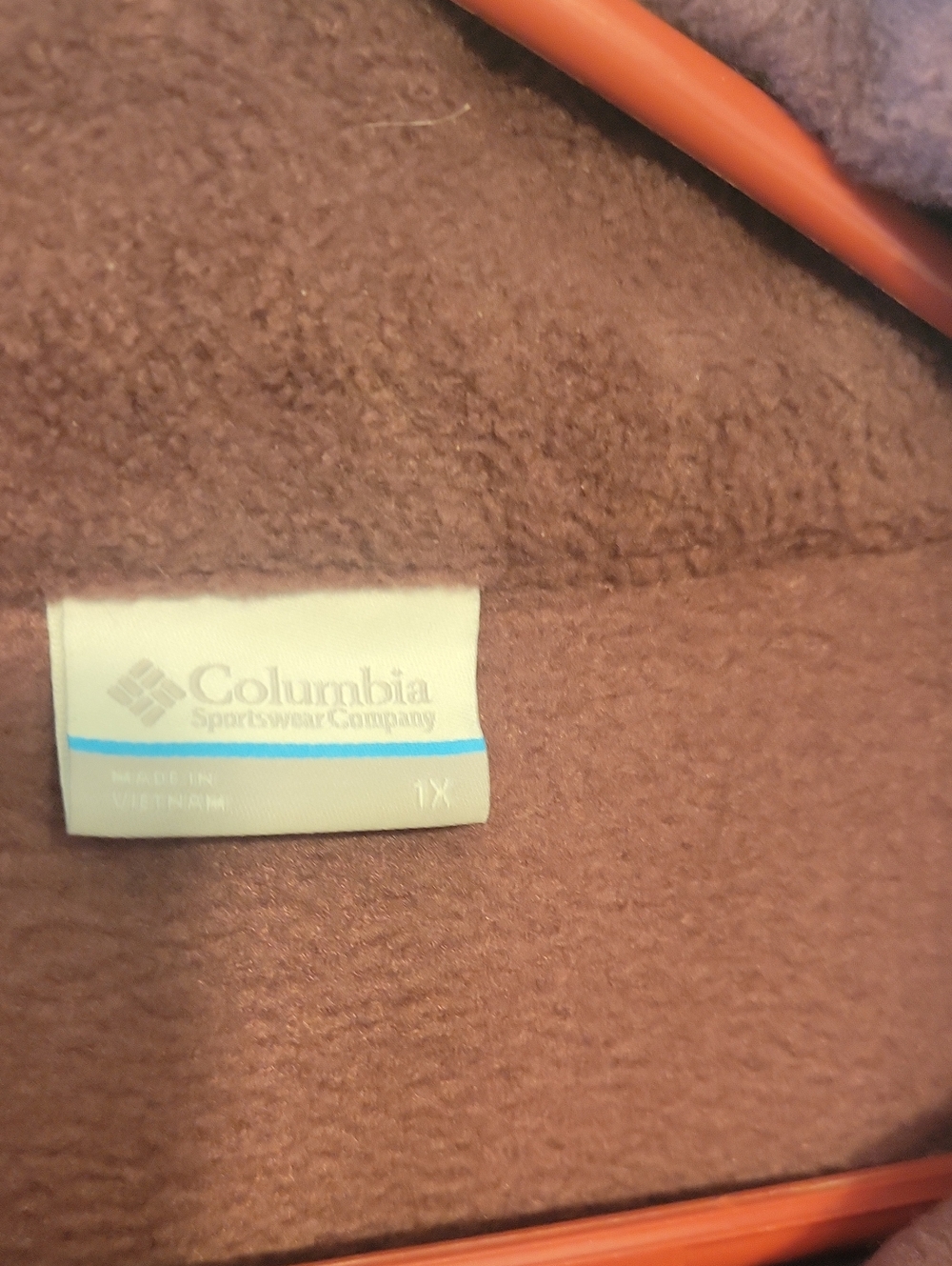 Columbia Burgandy Fleece Jacket LADIES 1X never Worn